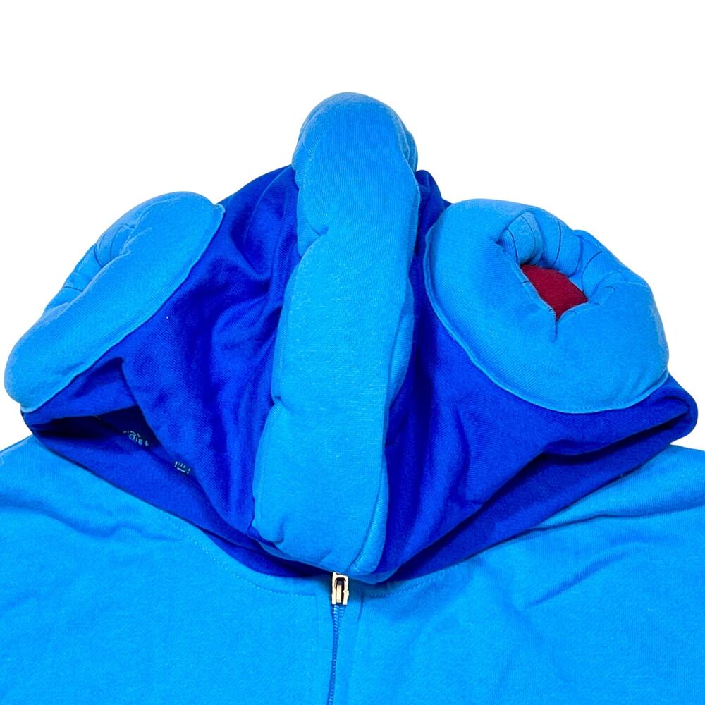 Capcom Mega Man Full Zip Hoodie Sweater Blue 3D Helmet Design XXXL - Picture 8 of 11